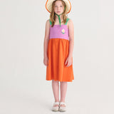 Kids Cotton Block Dress - Pixel Daisy