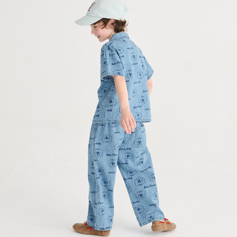 Kids Cotton Denim Pants - Pickles the Dog