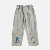 Kids Cotton Denim Pants - Square Bobo Choses