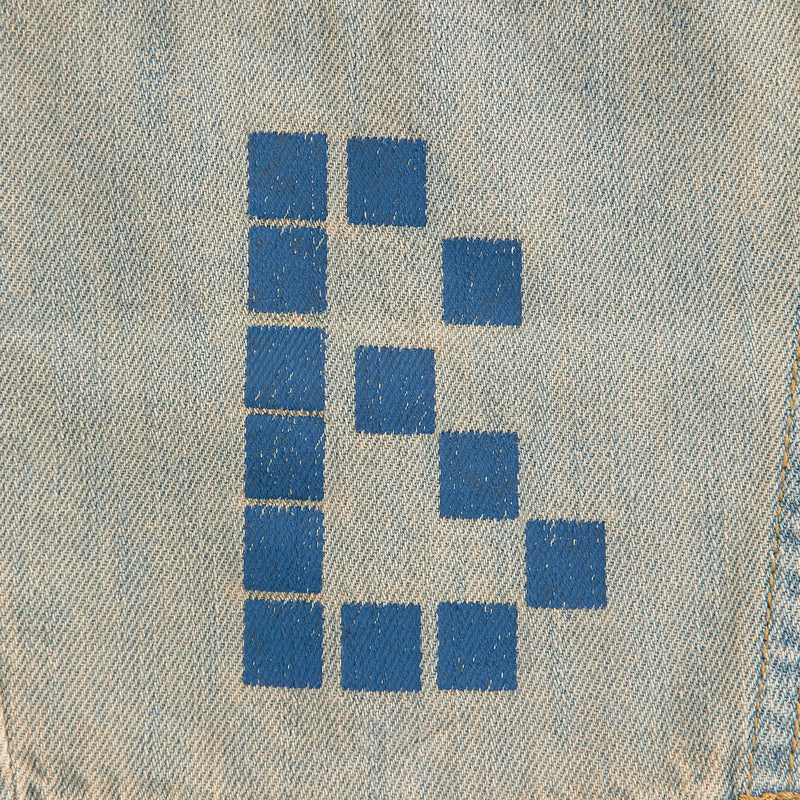 Kids Cotton Denim Pants - Square Bobo Choses