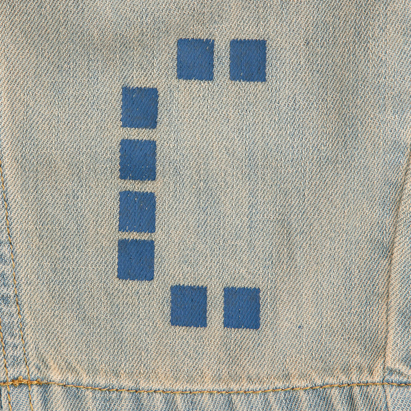 Kids Cotton Denim Pants - Square Bobo Choses