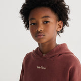 Kids Cotton Hoodies - Brown