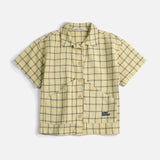 Kids Cotton SS Shirt- Spicy Window Pane