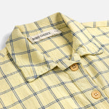 Kids Cotton SS Shirt- Spicy Window Pane
