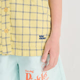 Kids Cotton SS Shirt- Spicy Window Pane
