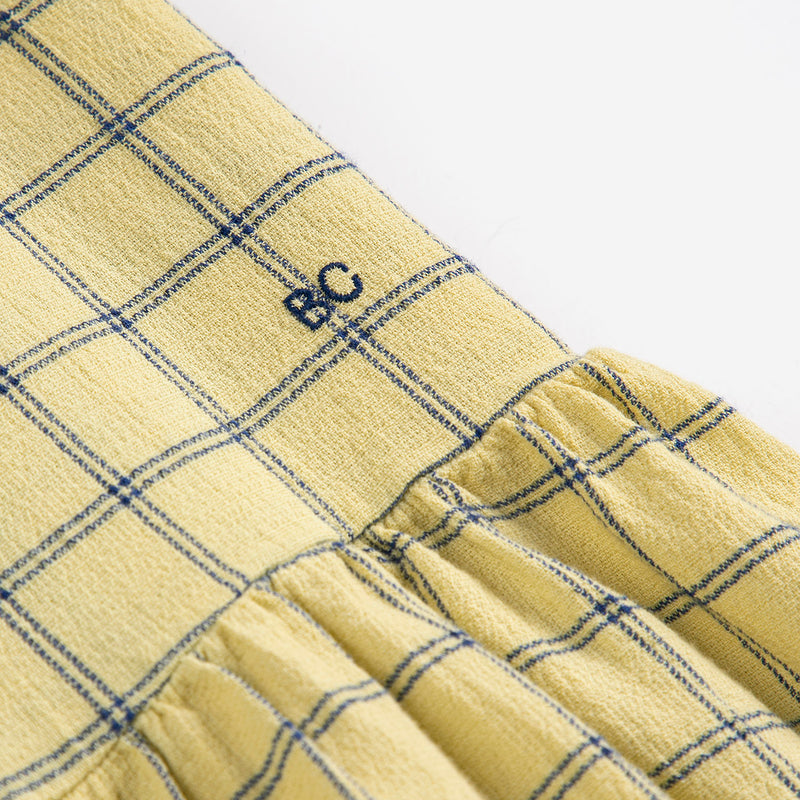 Kids Cotton Strap Dress - Spicy Window Pane