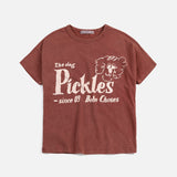 Kids Cotton T-Shirt - Brown Pickles the Dog