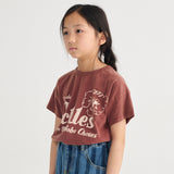 Kids Cotton T-Shirt - Brown Pickles the Dog