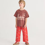 Kids Cotton T-Shirt - Brown Pickles the Dog