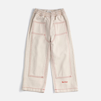 Kids Cotton Twill Pants - Natural