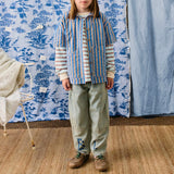 Kids Cotton Denim Pants - Square Bobo Choses