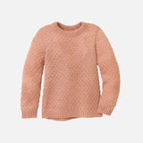 Merino Wool Aran Jumper - Rose