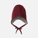 Boiled Merino Wool Hat - Cassis