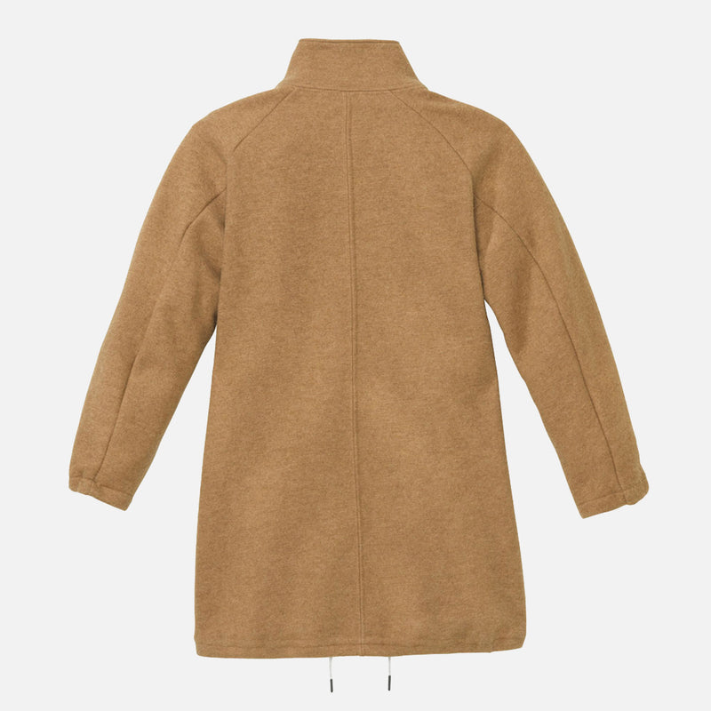 Womens Boiled Merino Wool Coat - Caramel