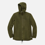 Mens Boiled Merino Wool Jacket - Olive