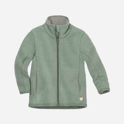 Baby & Kids Light weight Boiled Merino Wool  Zip Jacket - Jade