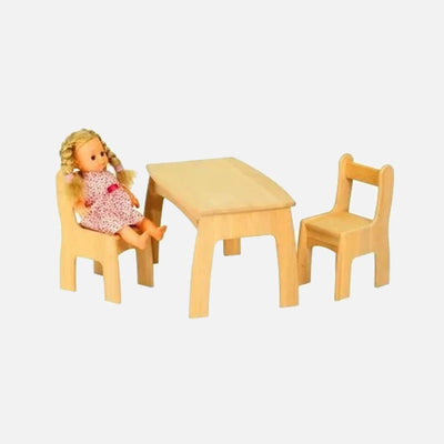 Wooden Dolls/Teddy Table and Chairs Set