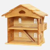 Wooden Dolls House - Natural