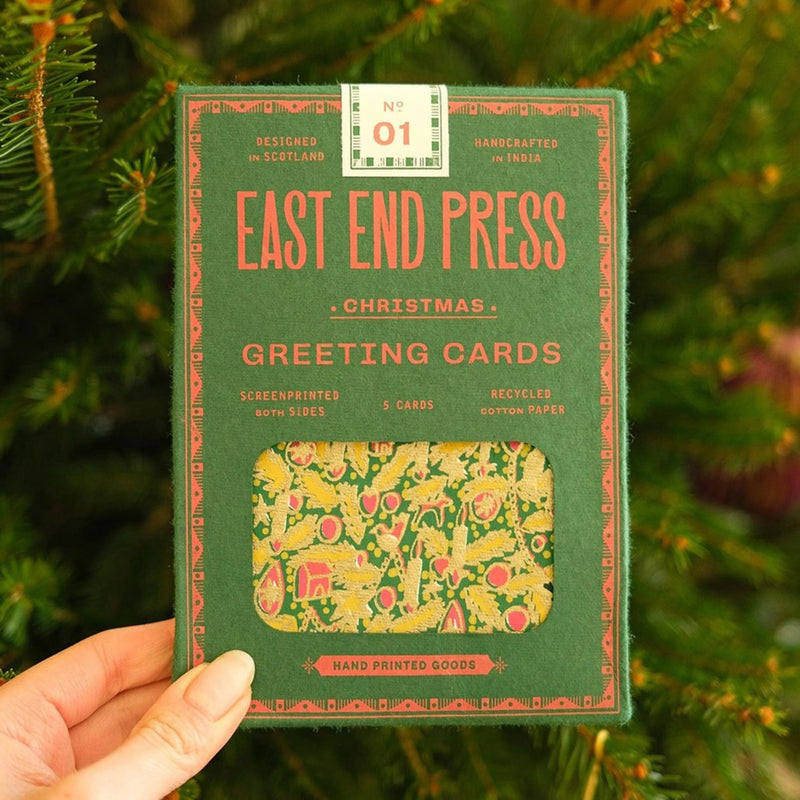 Handmade Christmas Greeting Cards - Pack of 5