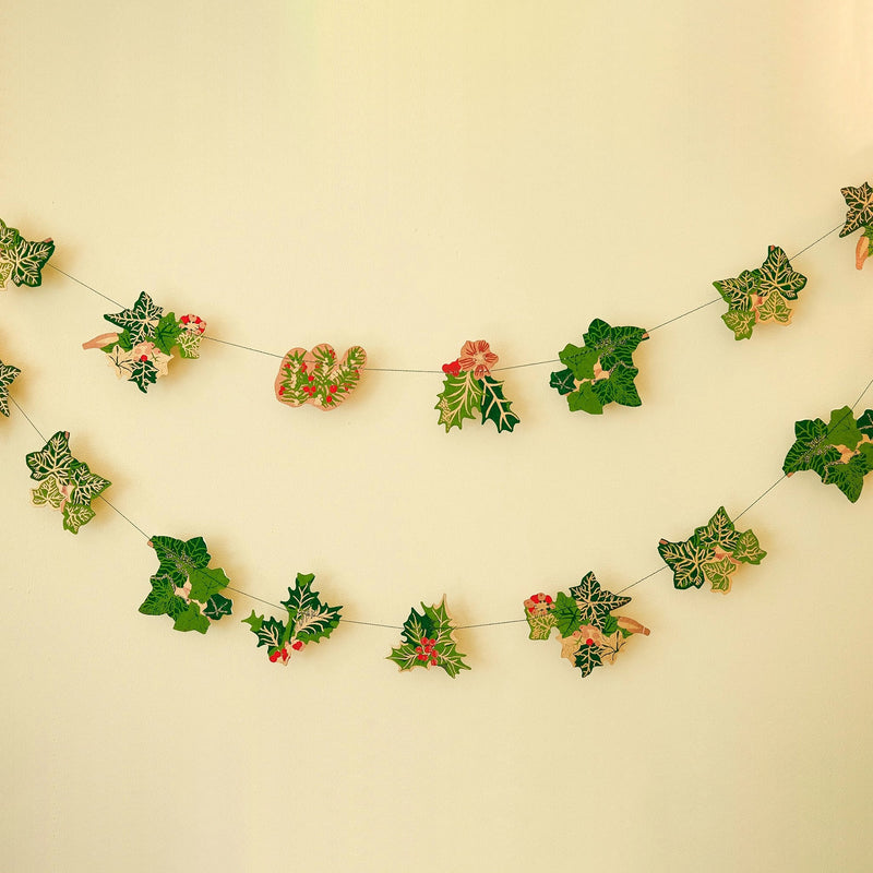 Handmade Garland - Holly and Ivy