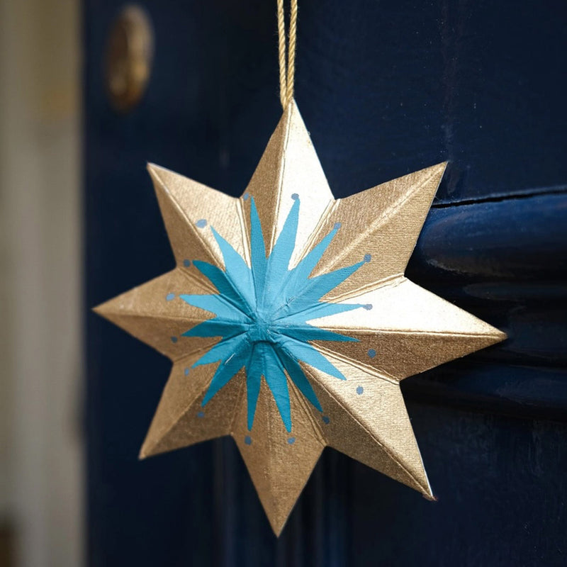 Handmade Hanging Decoration - Golden Star