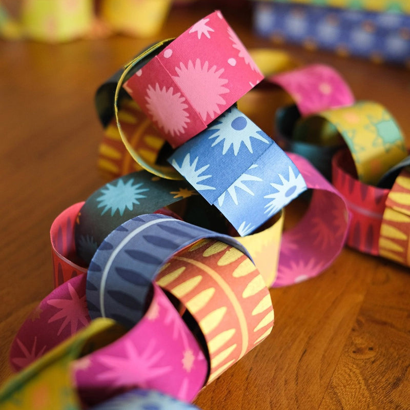 Handmade Paper Chain Kit - Yellow & Green