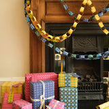 Handmade Paper Chain Kit - Blue & Yellow