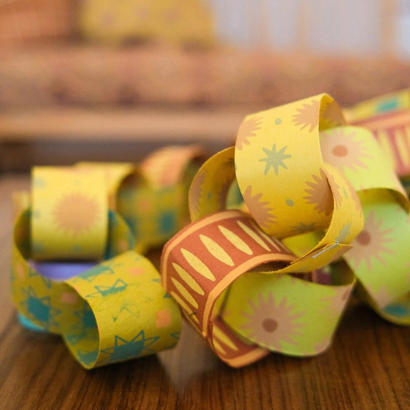 Handmade Paper Chain Kit - Yellow & Green