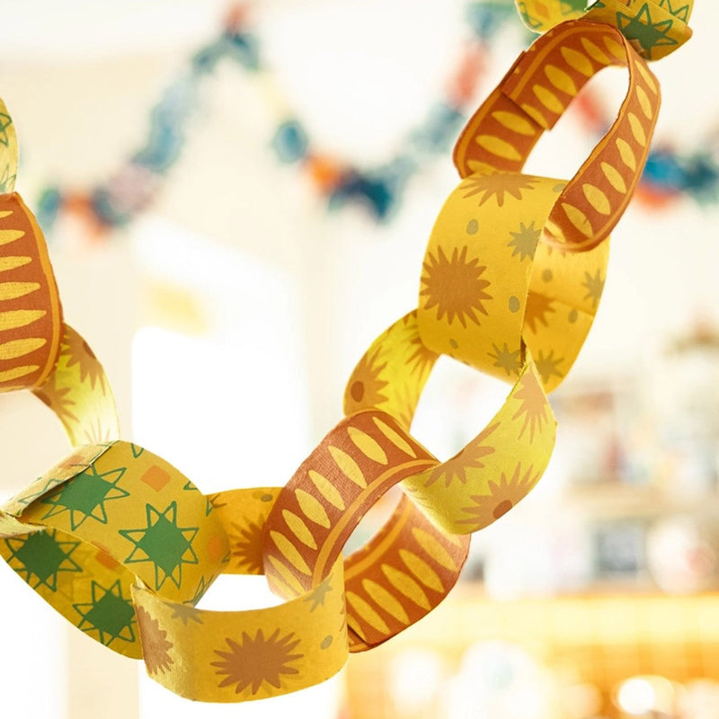 Handmade Paper Chain Kit - Yellow & Green