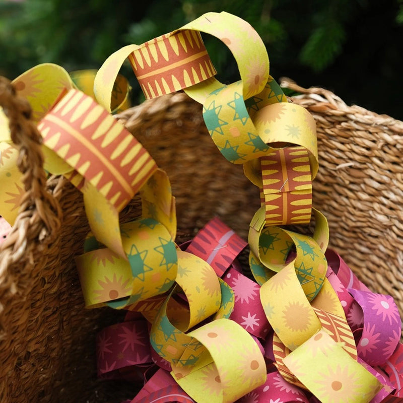 Handmade Paper Chain Kit - Yellow & Green