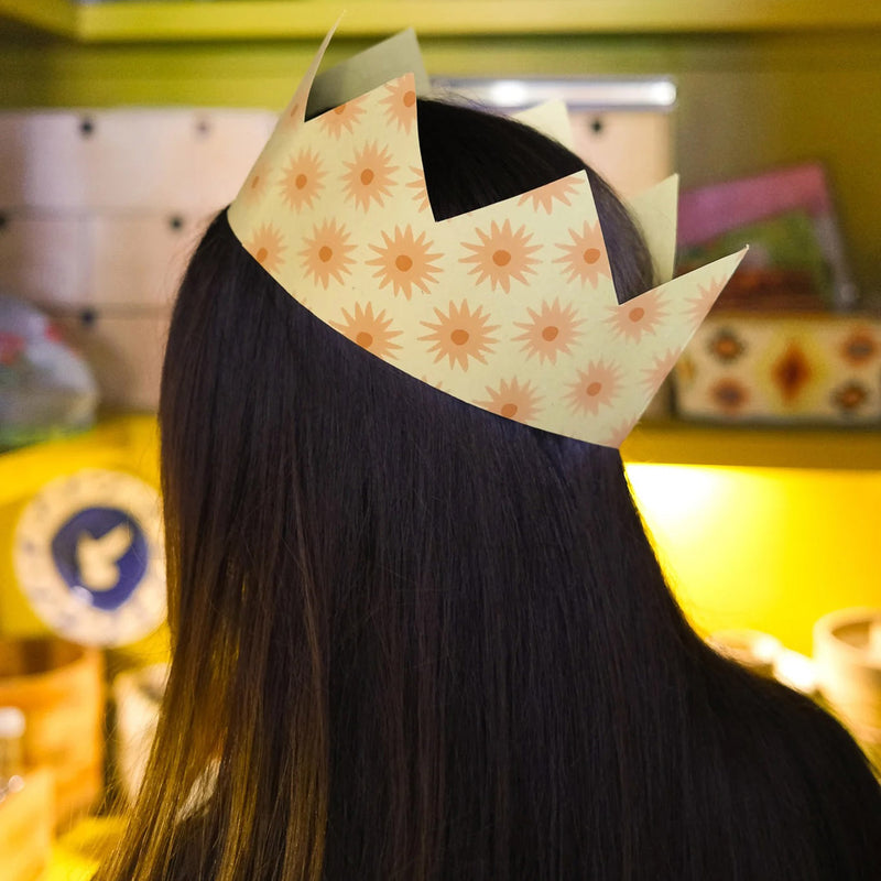 Handmade Paper Crowns - Yellow & Orange