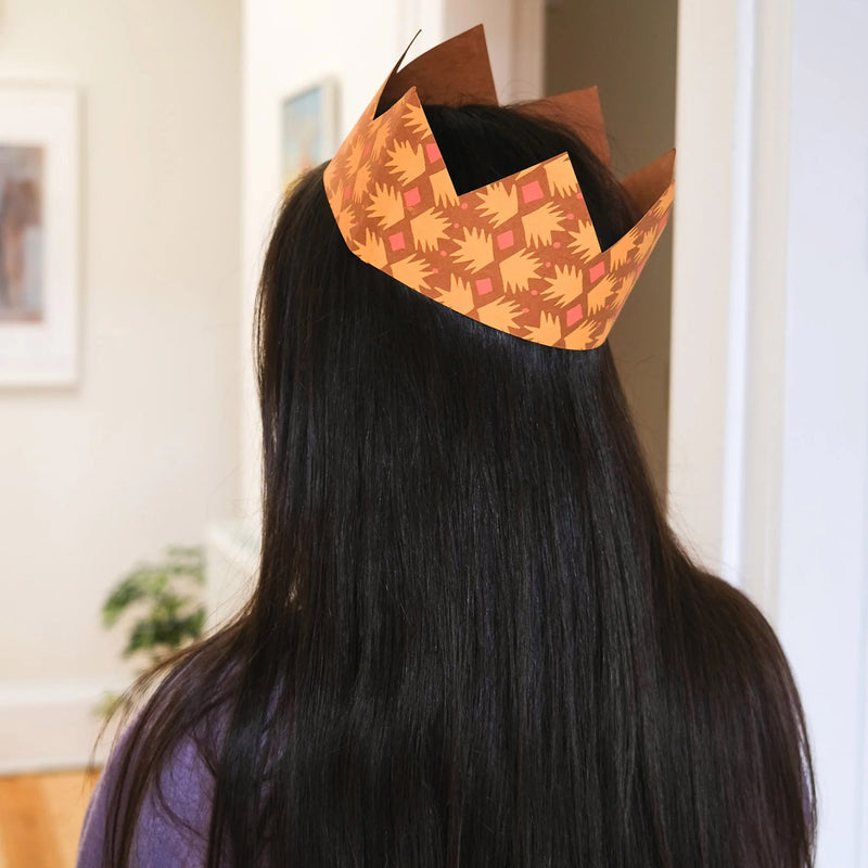 Handmade Paper Crowns - Yellow & Orange