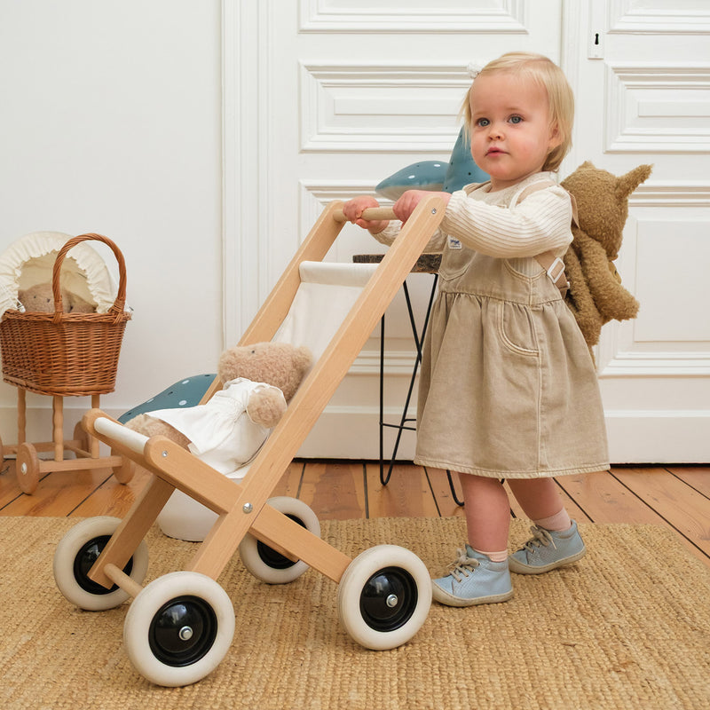Wooden Doll/Teddy Buggy - Natural