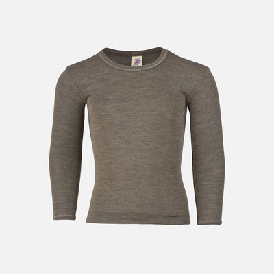 Merino Wool & Silk LS Top - Walnut