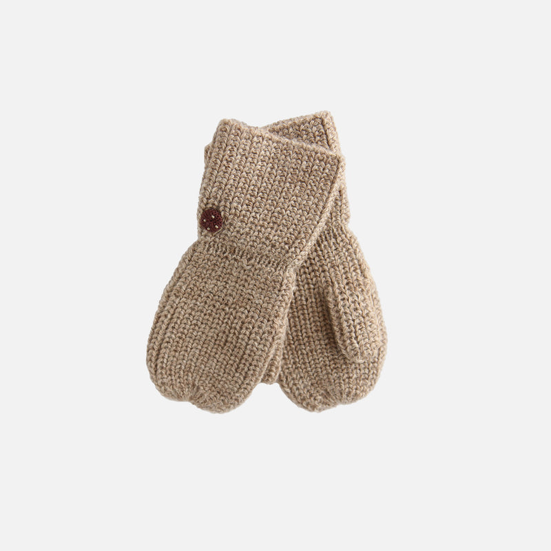 Baby & Kids Alpaca Mittens - Pebble