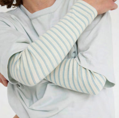 Women's Cotton Blossom Stripe Top - Ashley Blue