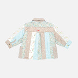 Cotton Quilted Patchwork Chore Jacket - Soft Blue 
