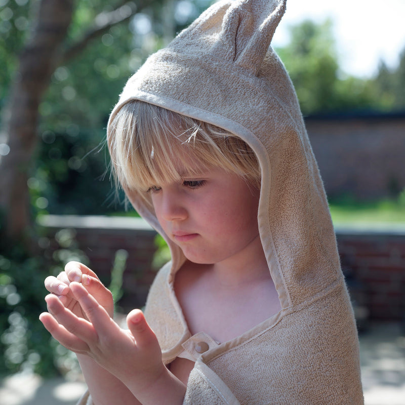 Cotton Hooded Bunny Towel - Wheat
