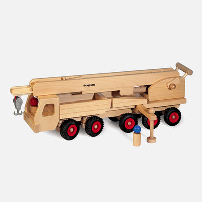 Very Large Wooden Mobile Crane