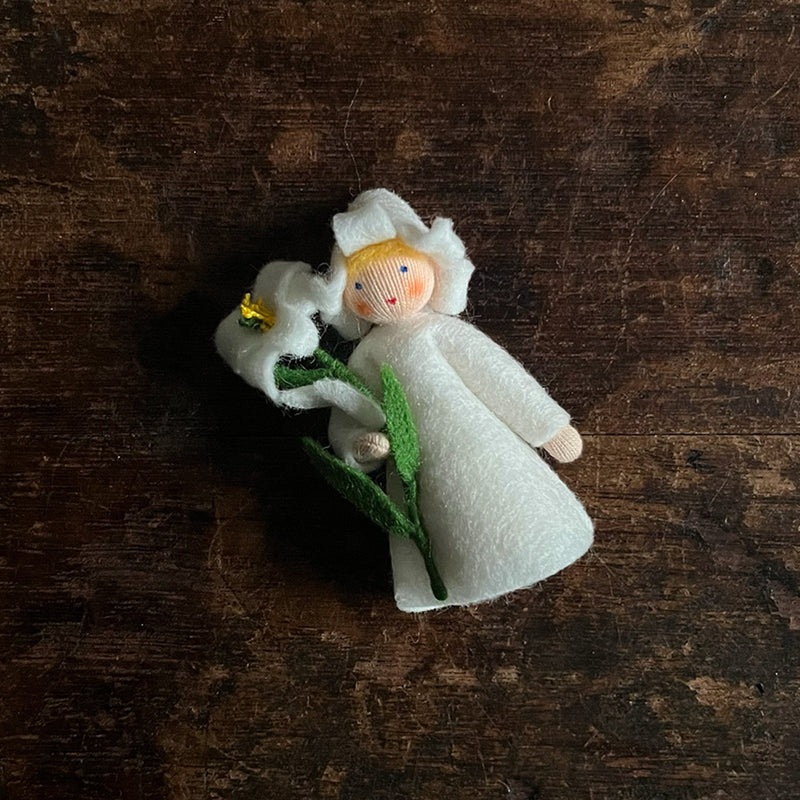 Handmade Wool Fairy - Lily - White