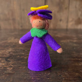 Handmade Wool Fairy - Pansy - Brown