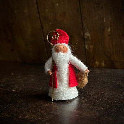 Handmade Wool Fairy - Saint Nicolas - Brown