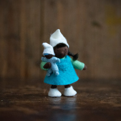 Handmade Wool Gnome Girl - Black