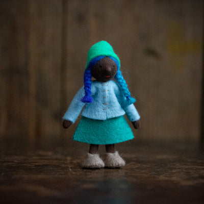 Handmade Wool Gnome Mother - Black