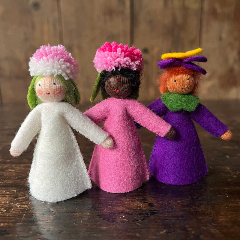 Handmade Wool Fairy - Pansy - Brown