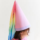 Silk Fairy Dress & Princess Hat - Pink/Rainbow