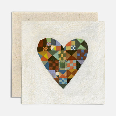 Greeting Card - Patchwork heart