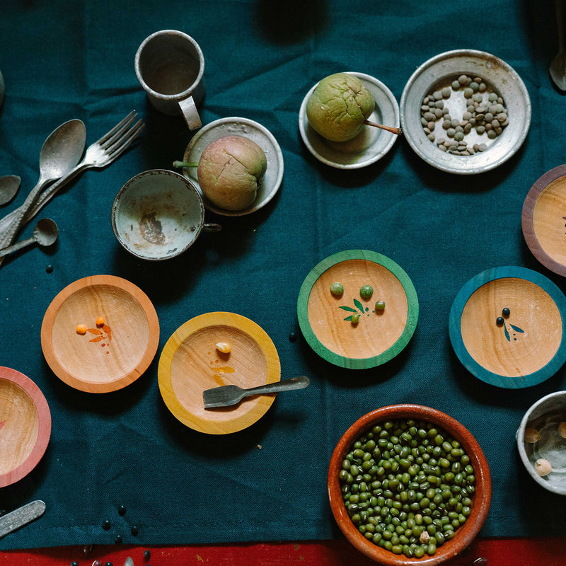 Wooden Dishes - 6 Pieces