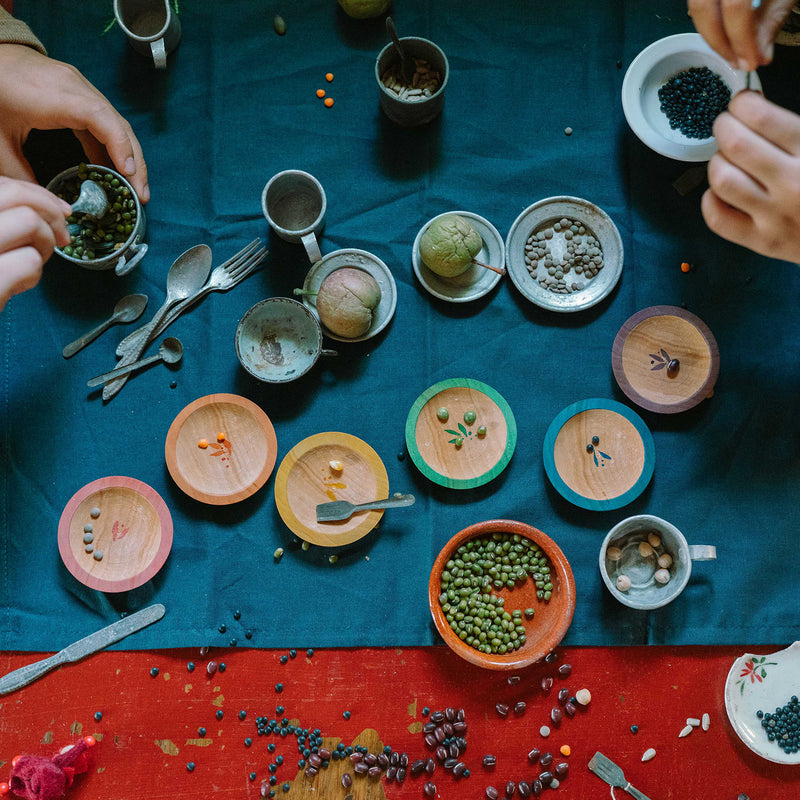 Wooden Dishes - 6 Pieces