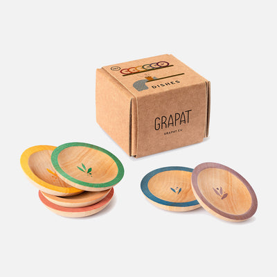 Wooden Dishes - 6 Pieces